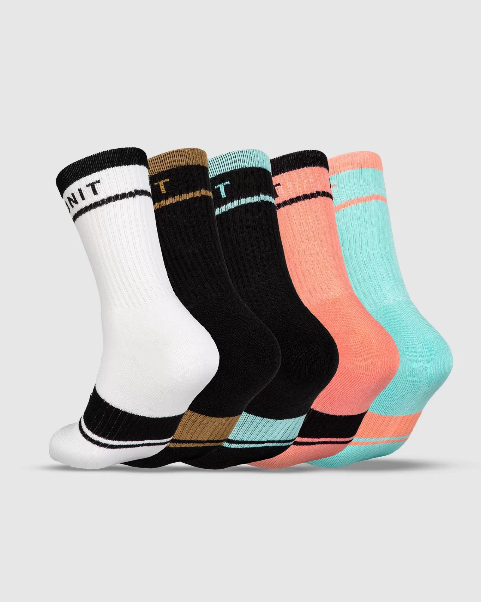 unit_equip_hi_lux_bamboo_socks___pack_2.webp Unit Clothing UNIT Equip Hi -Lux Bamboo Socks - 5 Pack MULTI Clearance