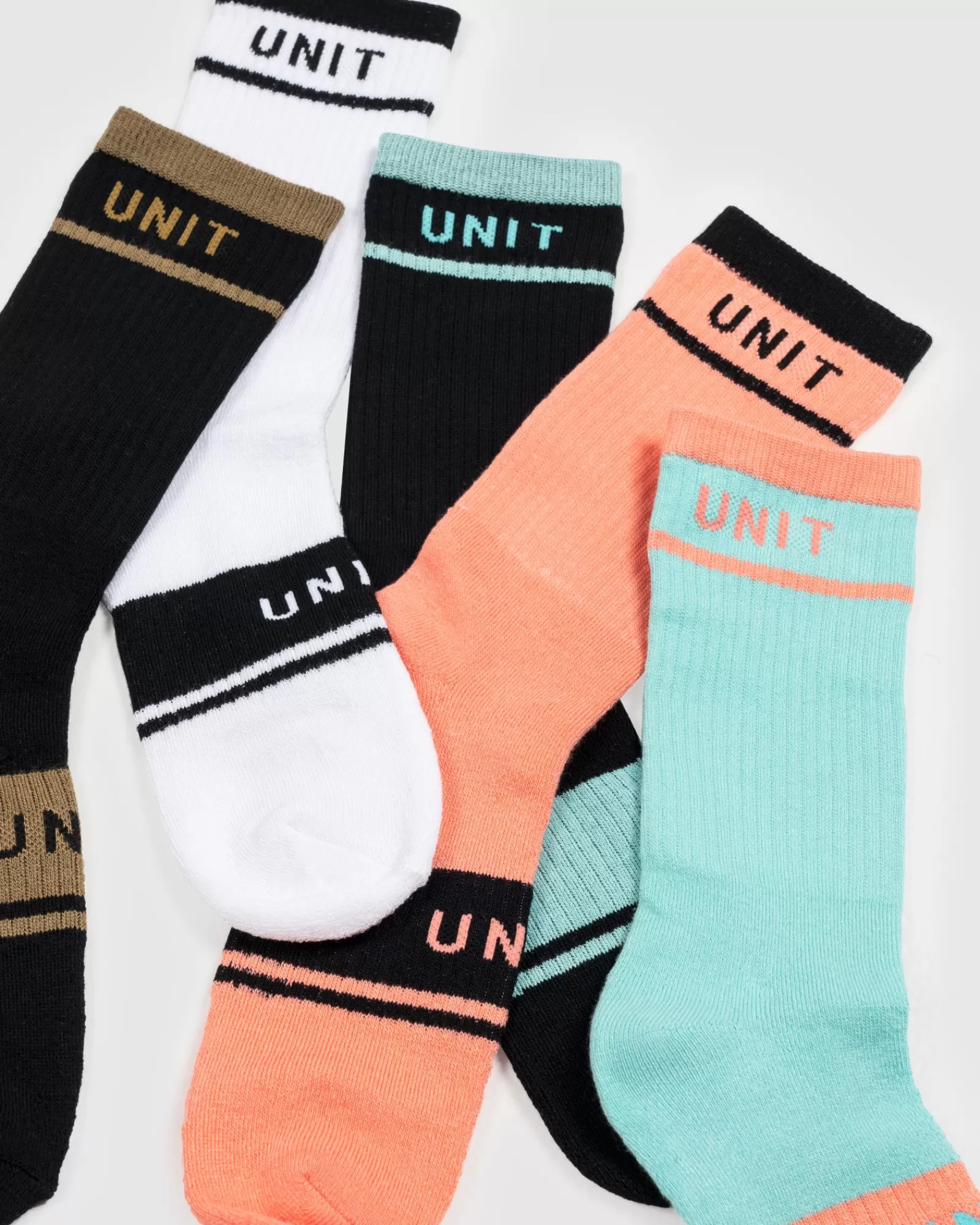 unit_equip_hi_lux_bamboo_socks___pack_4.webp Unit Clothing UNIT Equip Hi -Lux Bamboo Socks - 5 Pack MULTI Clearance